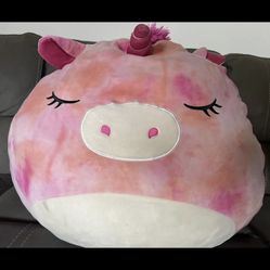 Henley the Pink Tie Dye Alicorn Squishmallow JUMBO 24” RARE HUGE BIG With Wings