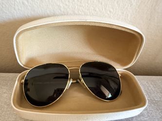 Michael Kors Aviator Sunglasses – Gold/Green – Case Included