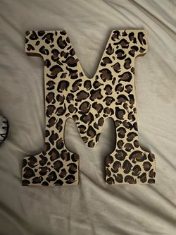 Letter M leopard