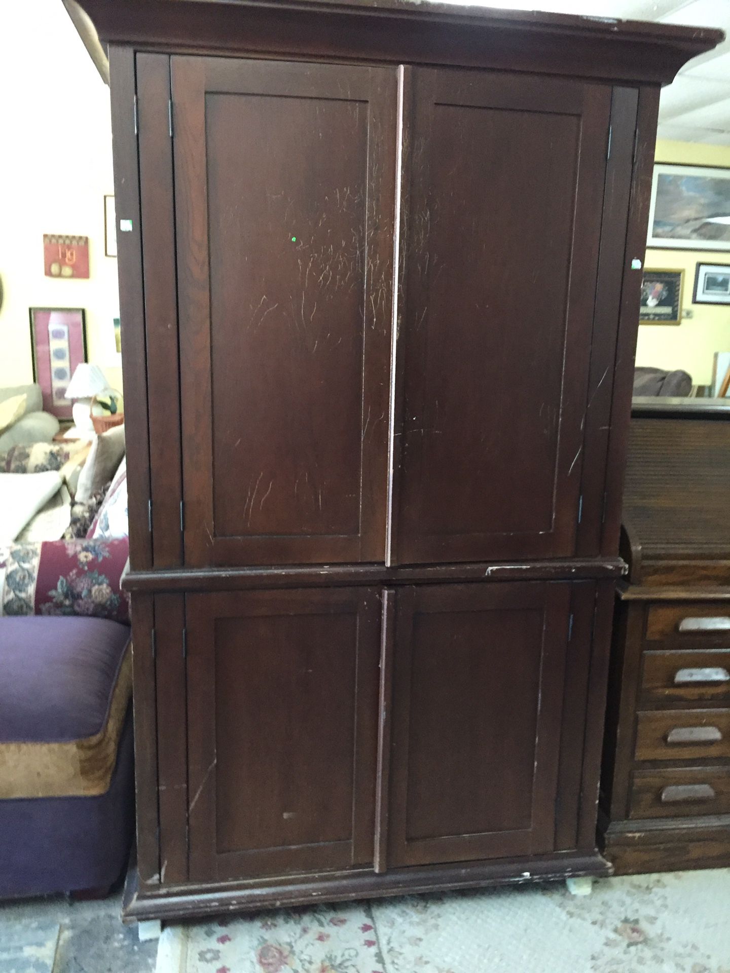 Walnut Finished Wardrobe