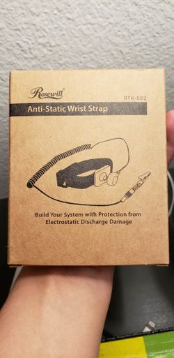 Anti Static Wrist Strap Band, ESD Strap Anti Shock Wristband Bracelet with Grounding Wire Alligator Clip, Detachable Extra Long Cord Length Grounding