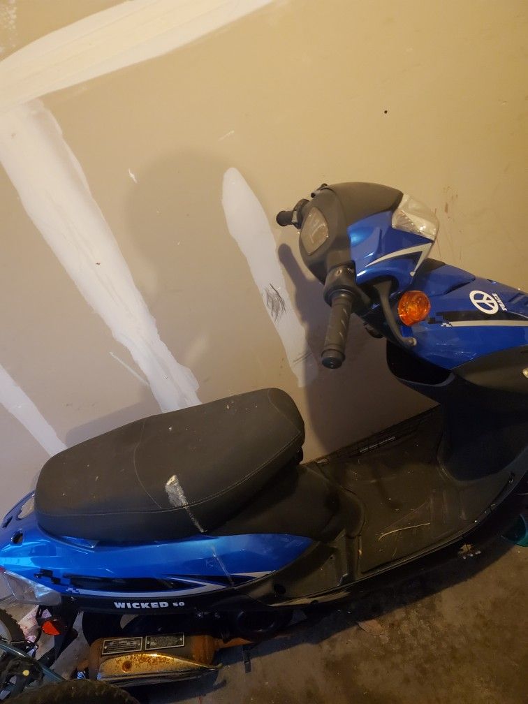 Blue Moped