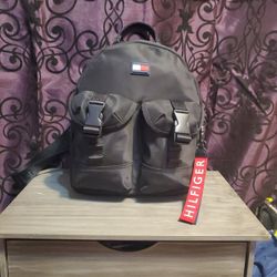 Tommy Hilfiger Black Backpack New Without Tags