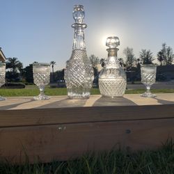 Crystal Glass Antique Alcohol Set 