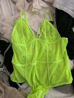 See through neon bodysuit size medium