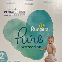 Pampers Pure Diapers 186 Diapers Size 2 