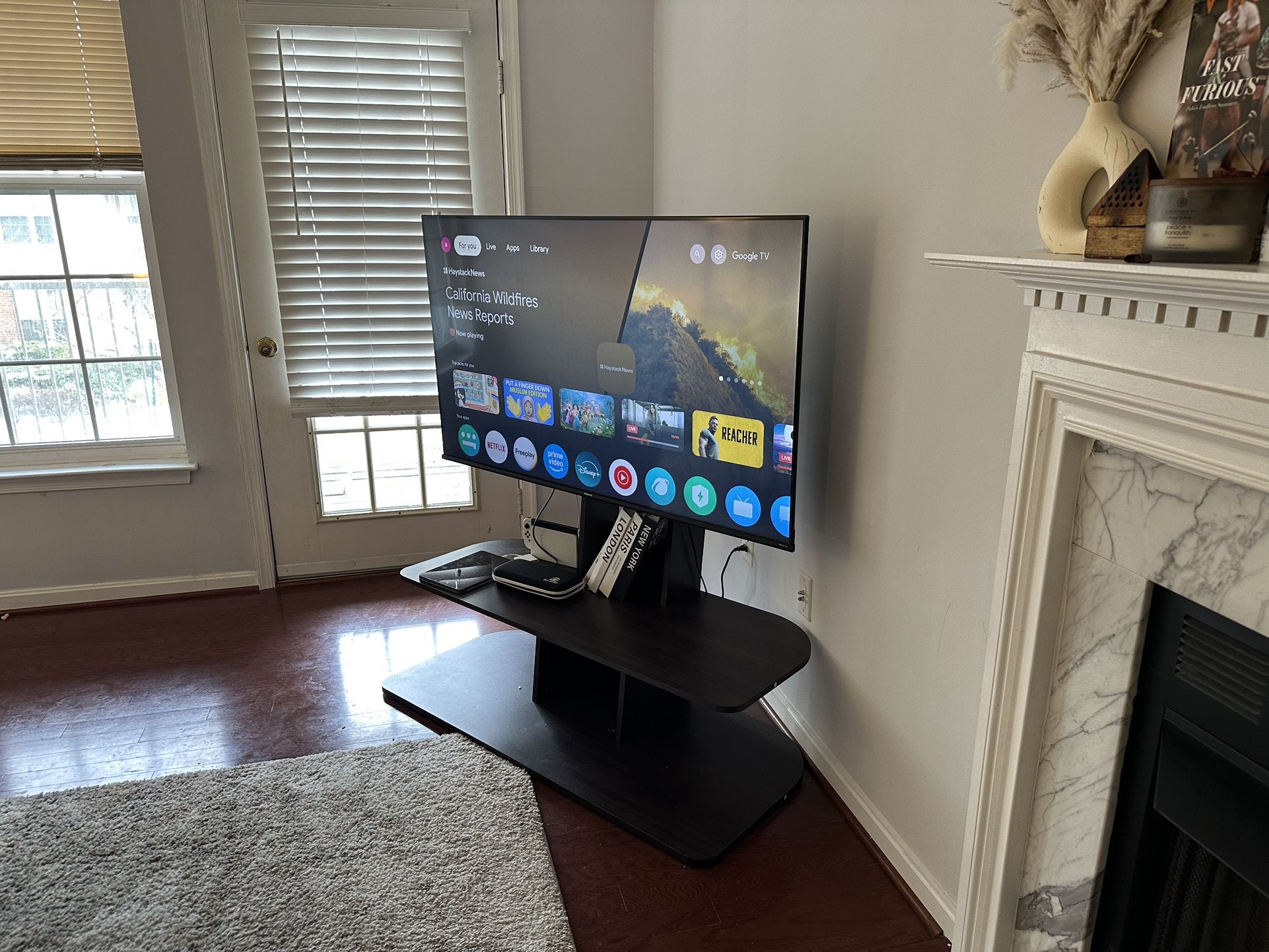 Hisense - 55" Class A76K Series QLED 4K UHD Smart Google TV with a TV STAND