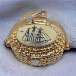 A. Doucette Nantucket Basket Charm  Vintage, Estate