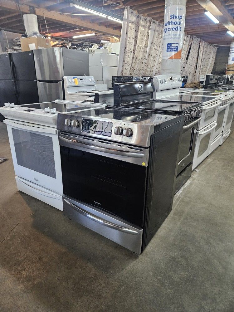 Huge Liquidation Warehouse Full Nice Certified Gently Used Washer Dryer Refrigerator Oven Stove Stackable Free Warranty Samsung GE WHIRLPOOL LG BOSH