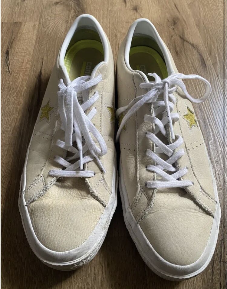 Converse One Star Ox Men's Shoes Size 13 Beige Bitter Lemon White
