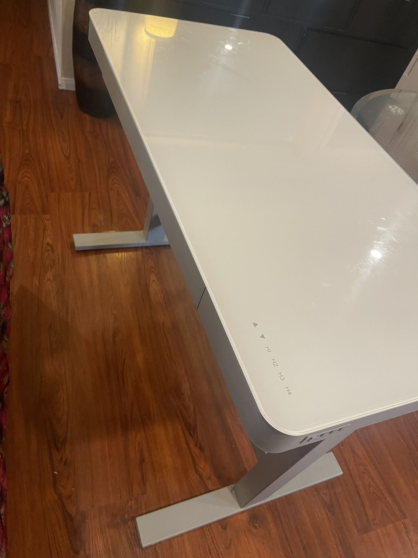 WHITE COSTCO ADJUSTABLE DESK