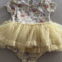 Yellow Winnie The Pooh Dress For Baby