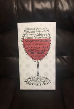Wine print, art with Wordscapes