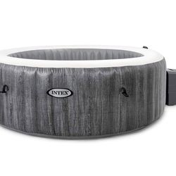 Intex PureSpa Deluxe 85" x 25" Outdoor Portable Inflatable 6 p hot tub