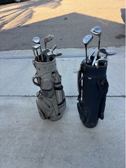 Golf Clubs with bags right handed