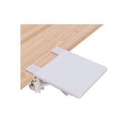 Ergonomics Desk Extender Tray White, 9.5"x9.1" Table Mount