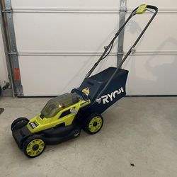Ryobi ONE+ 18V 13 in. Cordless Battery Walk Behind Push Lawn Mower with 4.0 Ah Battery and Charger