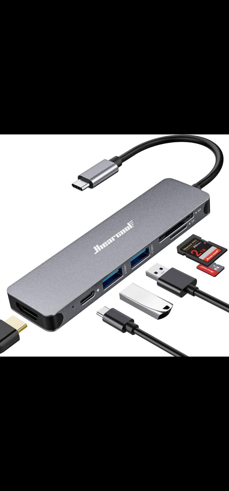 Hiearcool USB C Hub for MacBook – 7-in-1 USBC Adapter