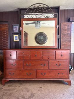 Dresser with mirror