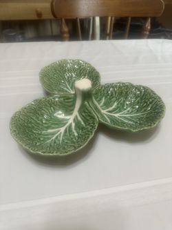Olfaire Portugal 3 Section Cabbage Ware Serving Dish