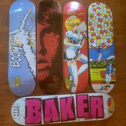 Rare Collectible Vintage skateboards Jim Morrison Hook ups Sean Cliver Baker Natas skateboard