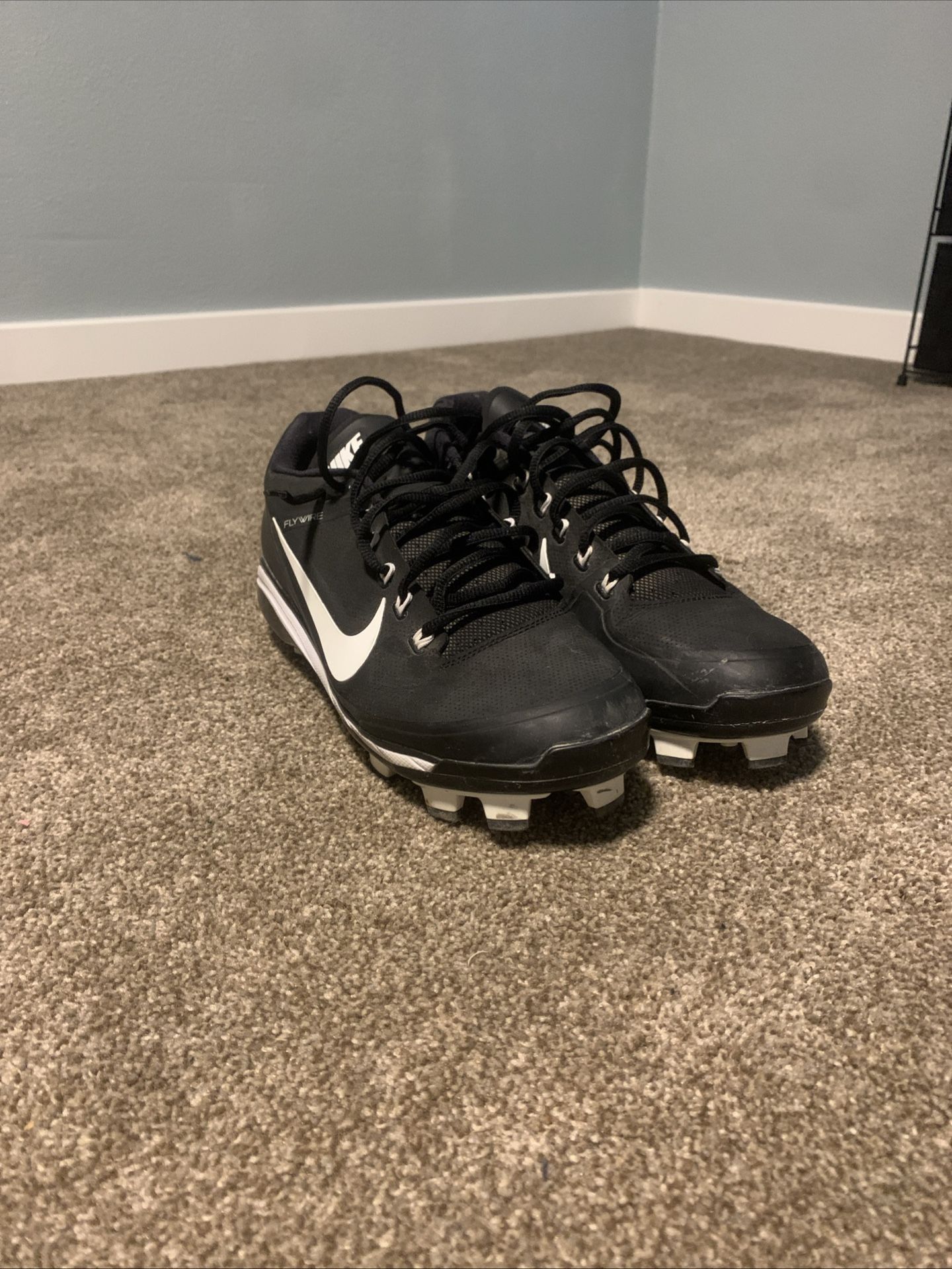 Black Nike Flywire Baseball Cleats 