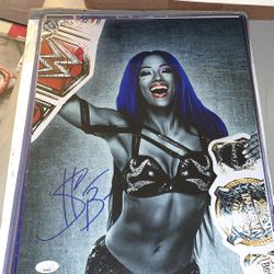 Wwe Sasha Banks Signed 11x14 W Coa 