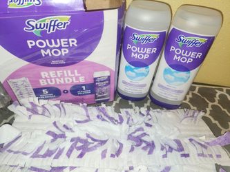 2 Swiffer Cleaning Solutions and 2 Mopping Pad Refills
