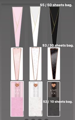 Single Rose Sleeves Pack Of 30..$2