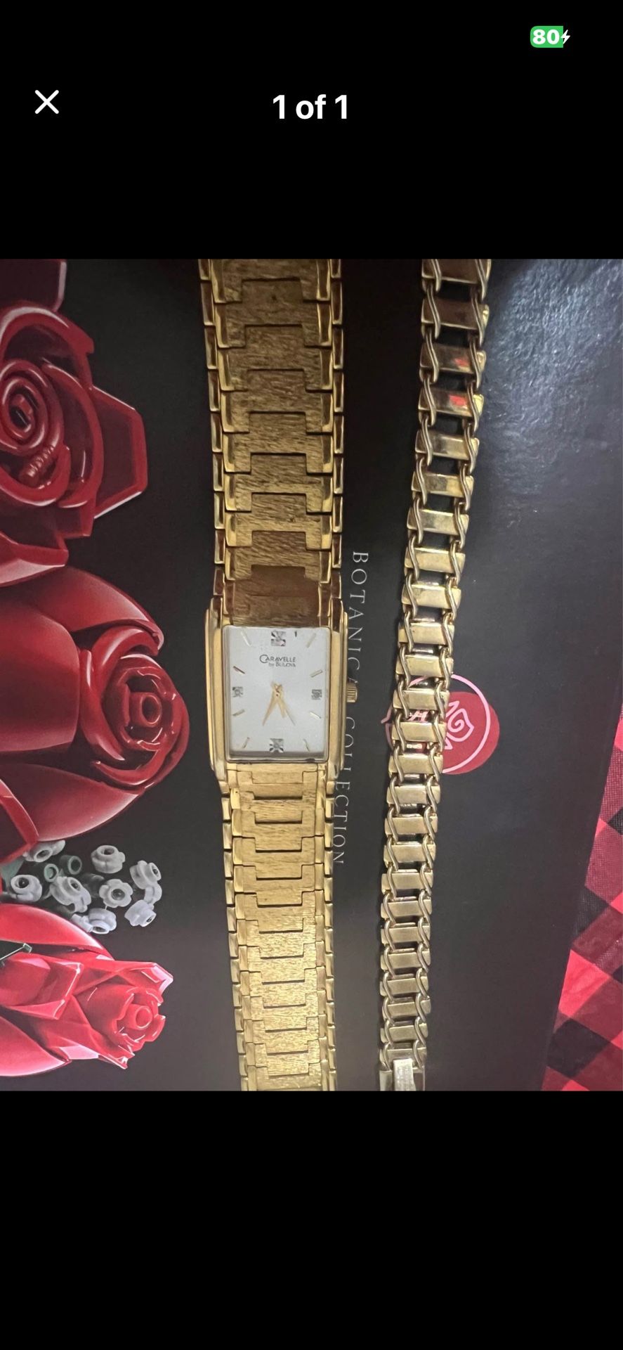 Men's Bulova Futuro Quadra Rectangular Case Yellow Gold-Tone Stainless Steel Watch And BRACELET