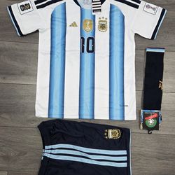 YOUTH ARGENTINA MESSI WORLD CUP SOCCER JERSEY