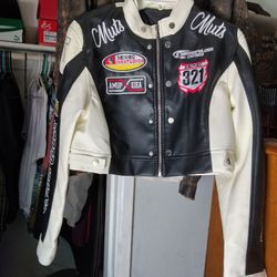 Girls Racing Leather Jacket 