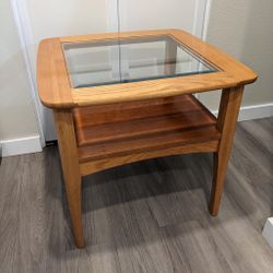 Wooden Glass End Coffee Table