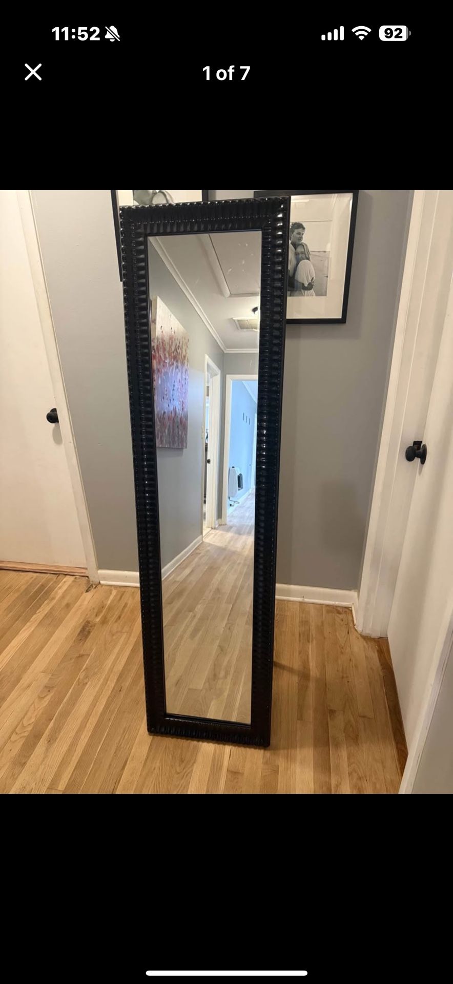 Black Stand Up Mirror