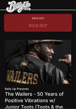 Wailers Live at Belly Up - Monday Show