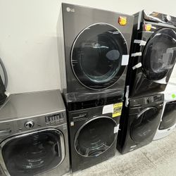 LG NEW WASHER AND GAS DRYER 