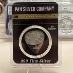 Cool guitar pic 10 g of fine 999 silver