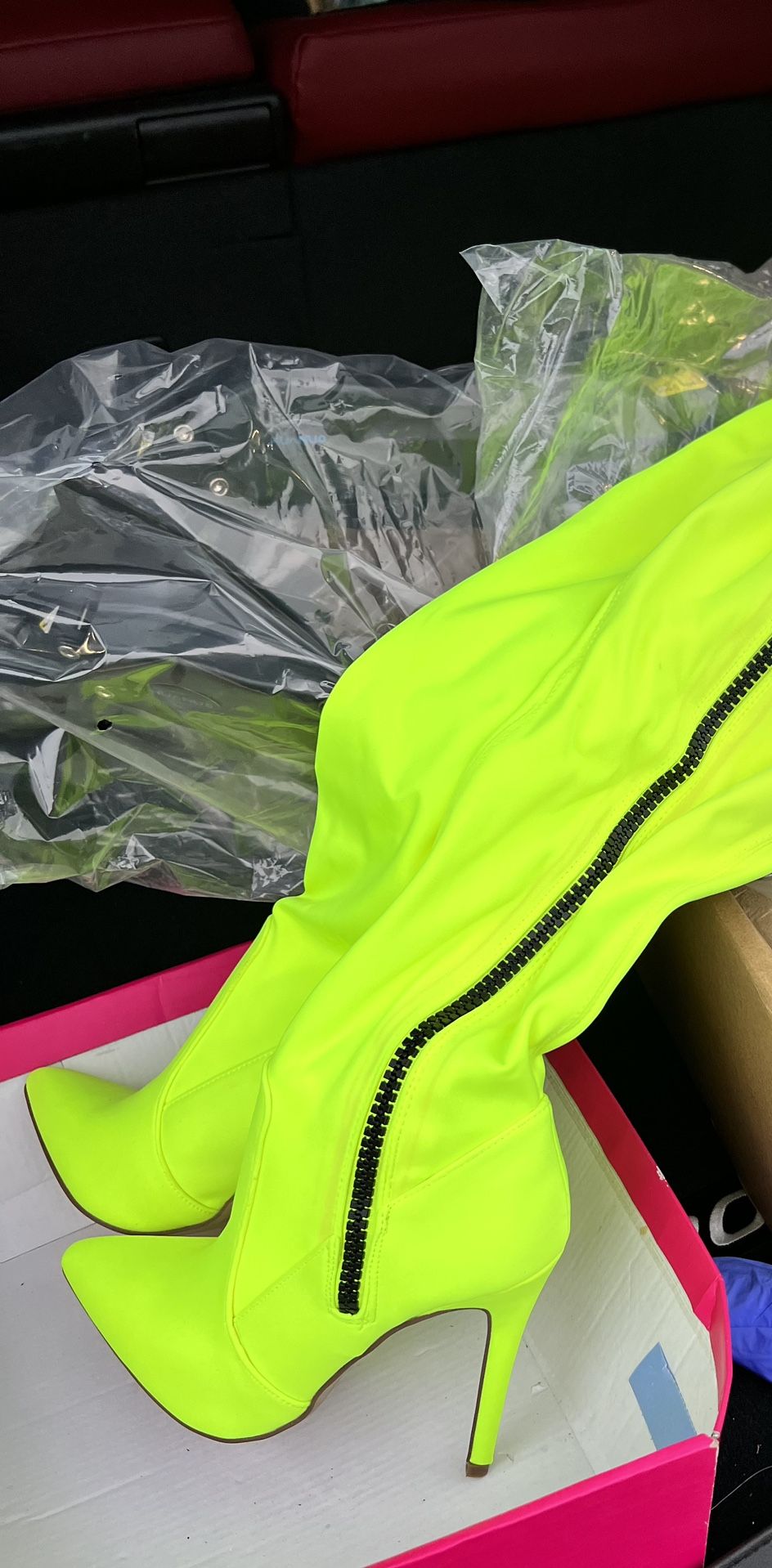 Neon Boots High Heels