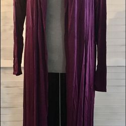 Purple Duster Cardigan, 2XL