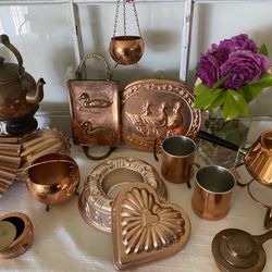 15 Piece Vintage Copper-ware Lot