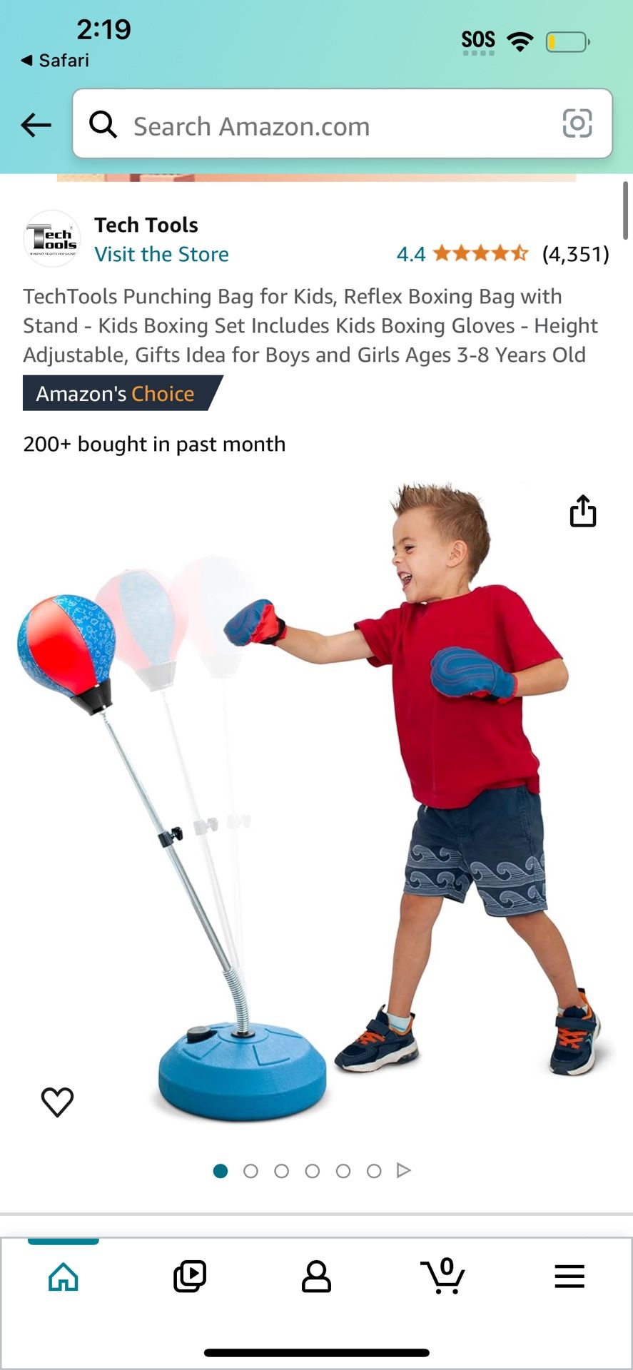 Kids Standing Punching Bag