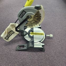 Ryobi Compound Miter Saw 10", Exactline Laser, 14 AMP, with Dust Bag 