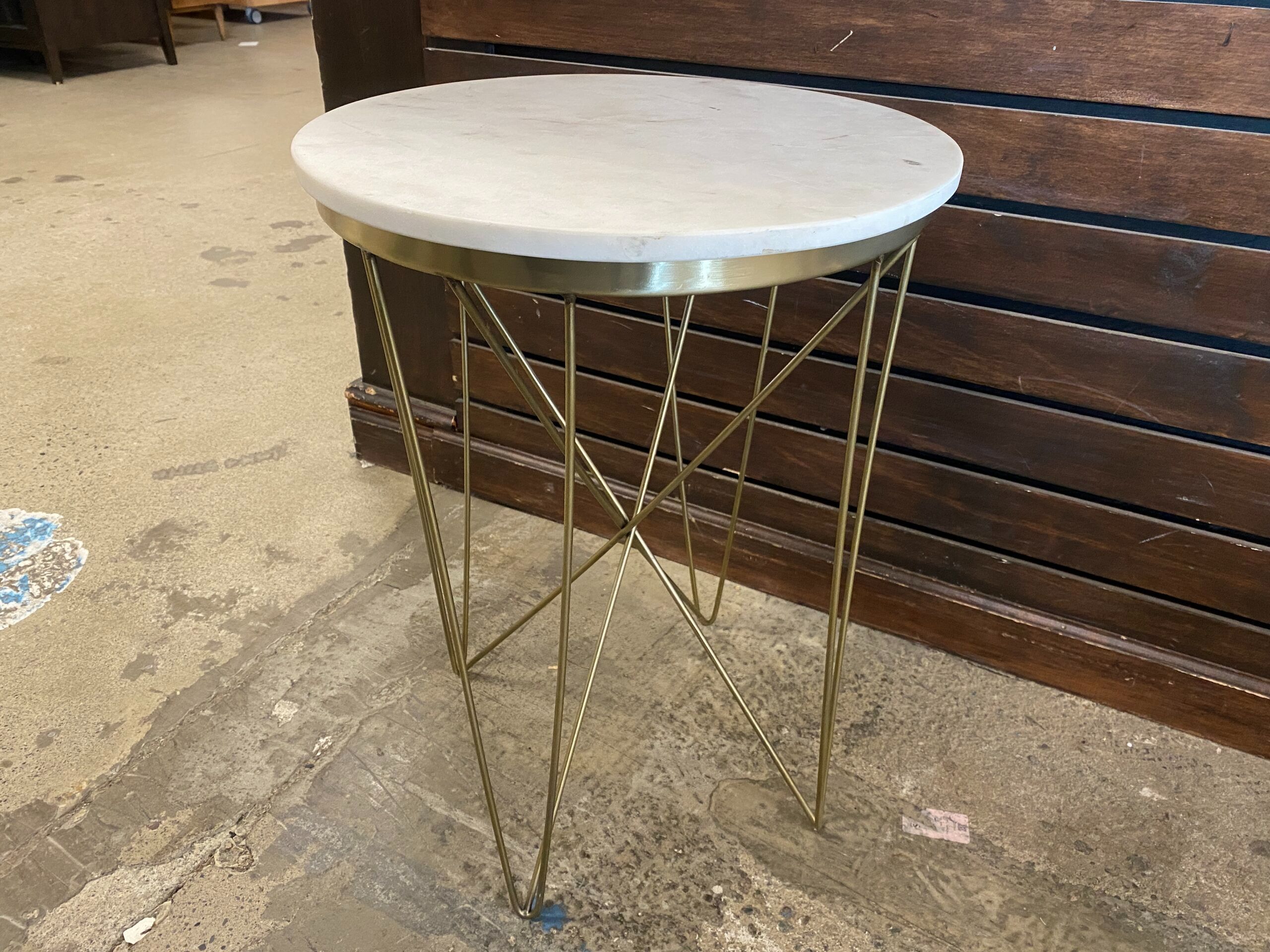 Modern Marble Topped Side Table