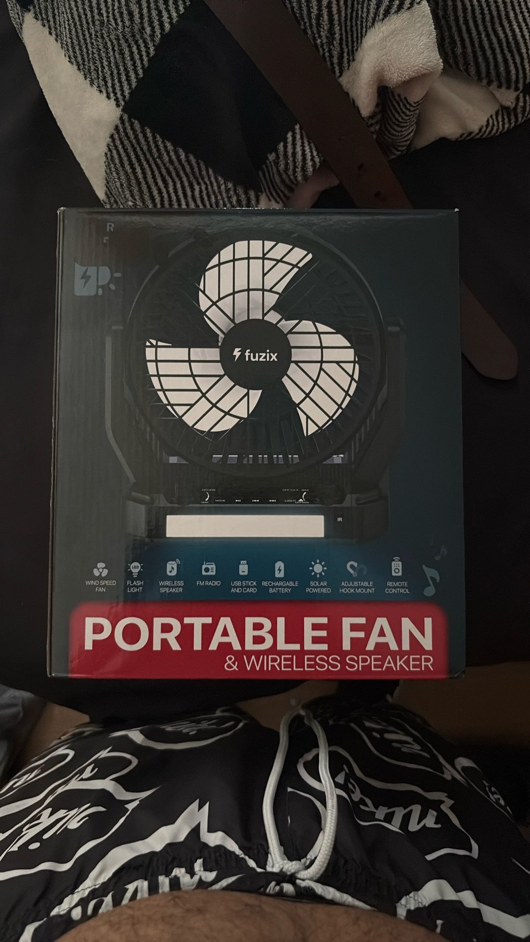 Portable Fan And Wireless Speaker