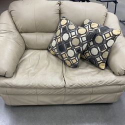 Beautiful Elegant Italian Leather Sofa