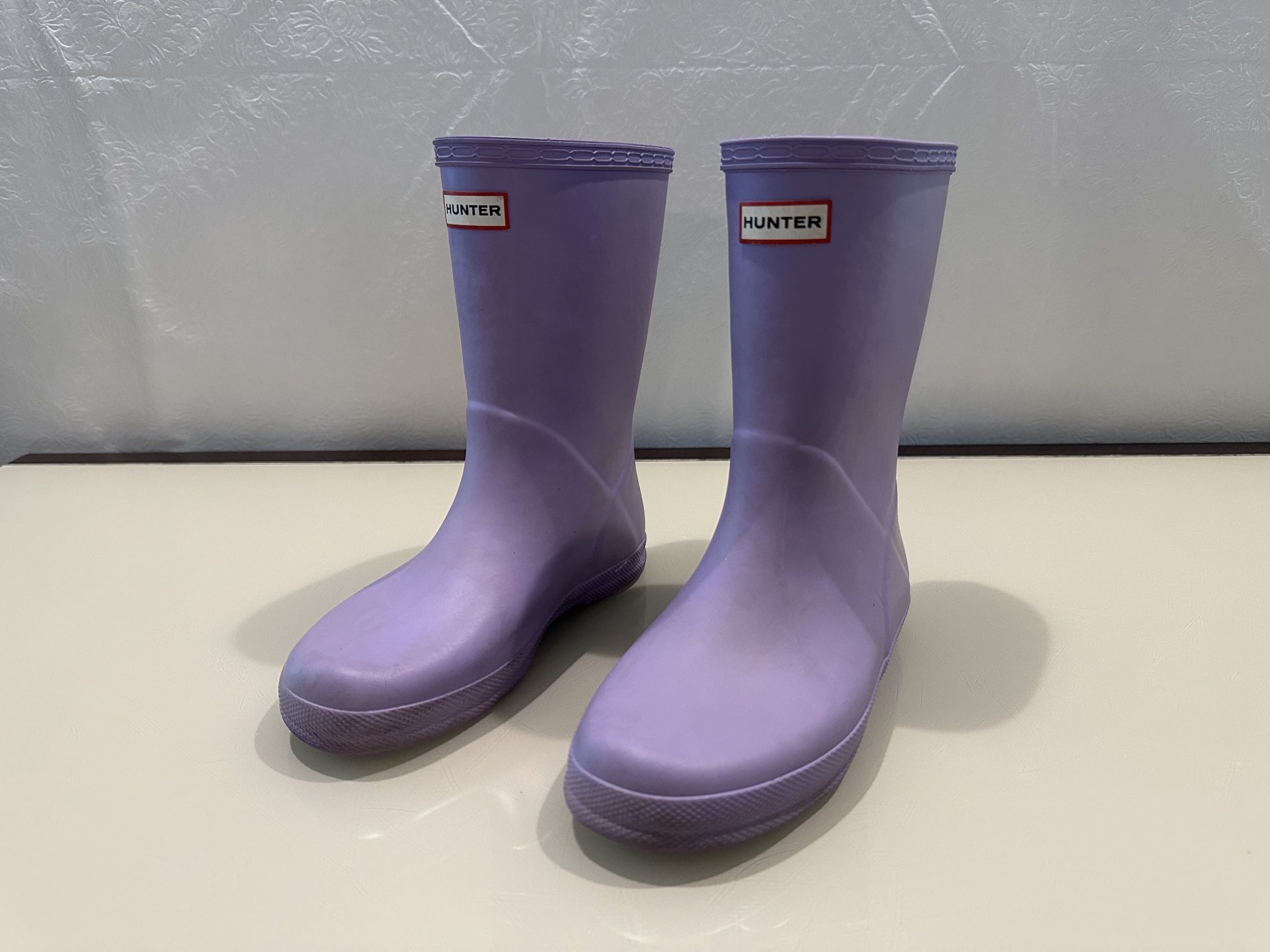 Hunter Kids First Classic Rain Boots (Purple, Size 2)