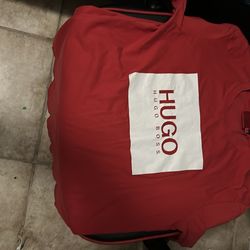 Red hugo boss shirt