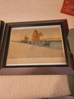 The Snow Trail By Remington. 200.00 17x14