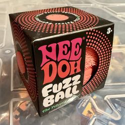 Nee Doh Needoh Fuzz Ball Velvet Squeeze Stress Fidget Sensory Toy TikTok ORANGE