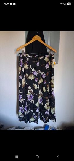 Multi colored silky skirt